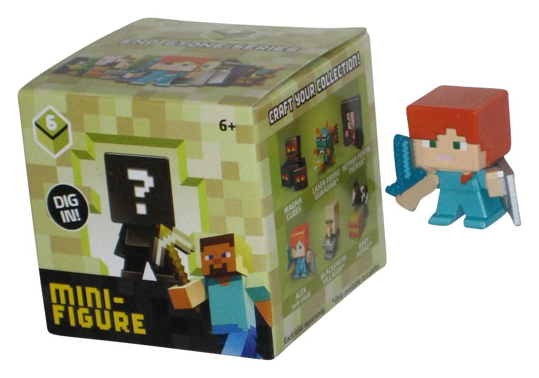 Minecraft End Stone Series 6 2014 Mattel Alex with Shield 1 Inch Mini Figure