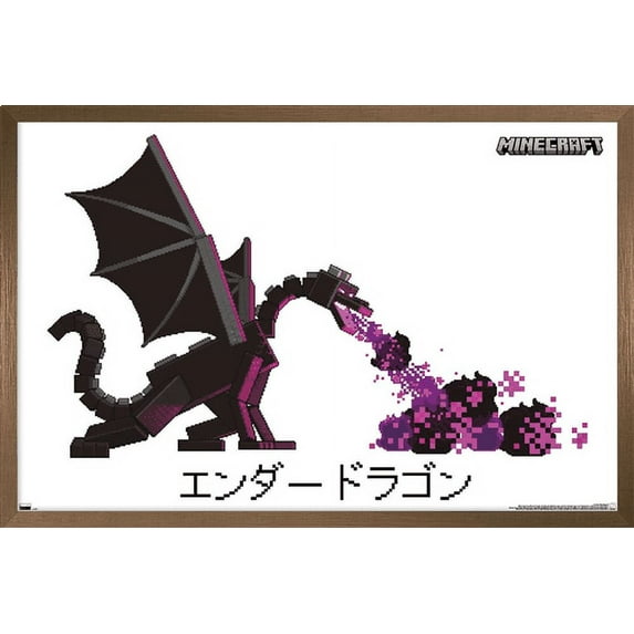 Minecraft - Ender Dragon Wall Poster, 22.375" x 34" Framed