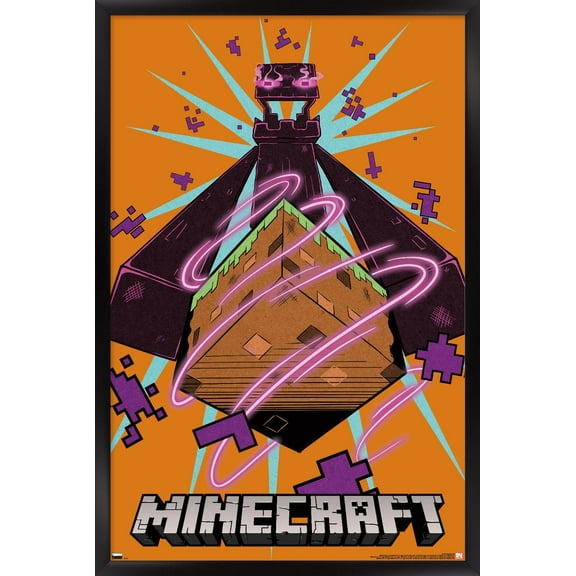Minecraft - Enderman Wall Poster, 14.725" x 22.375", Framed