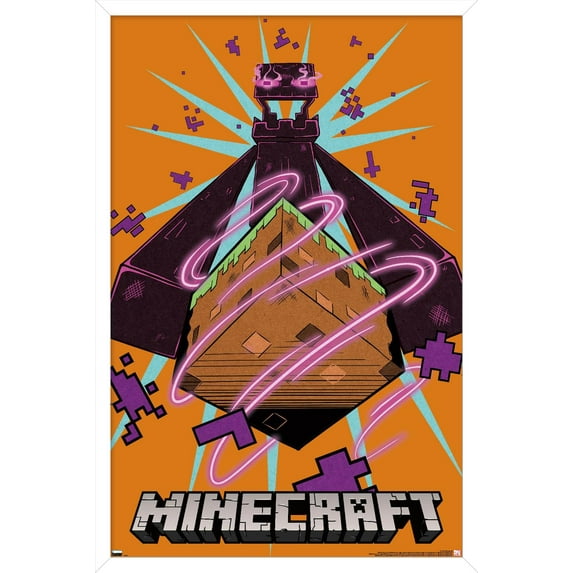 Minecraft - Enderman Wall Poster, 22.375" x 34", Framed