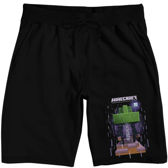 Minecraft Endermen Adult Black Sleep Pajama Shorts-XL