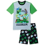 Minecraft Exclusive Boys 2-Piece Pajama Set, Sizes 4-12