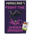 thumbnail image 1 of Minecraft - Fight The Ender Dragon Wall Poster with Pushpins, 14.725" x 22.375", 1 of 3