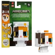 Minecraft Flippin  Figs Figures Collection, 2-in-1 Fidget Play, 3.75-in Scale & Pixelated Design Characters May Vary