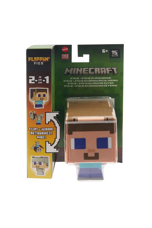 Flippin Figs Figures Collection, 2-in-1 Fidget Play, 3.75-in Scale & Pixelated Design (Characters May Vary)
