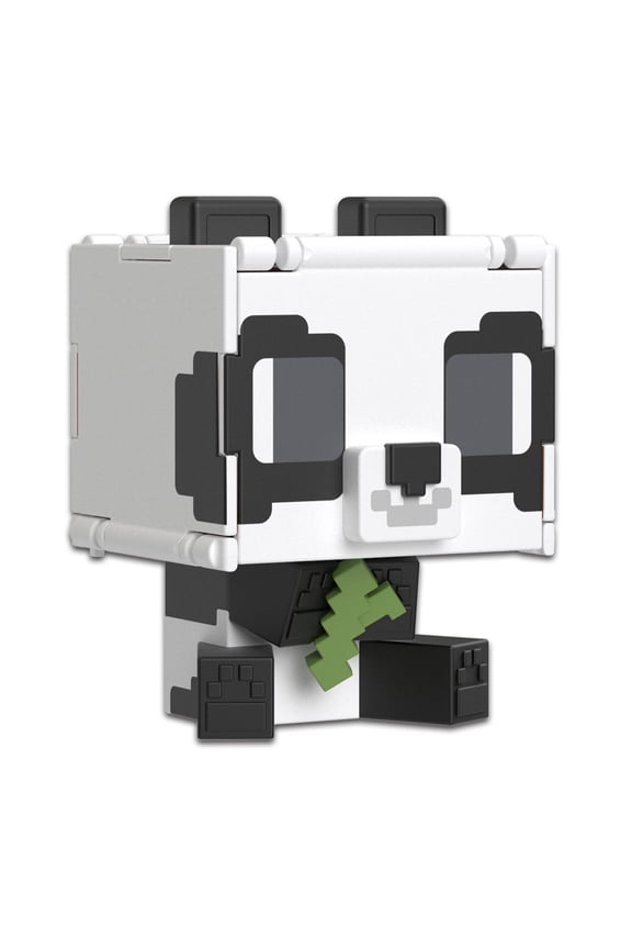 Flippin Figs Figures Collection, 2-in-1 Fidget Play, 3.75-in Scale & Pixelated Design, Panda + Cake