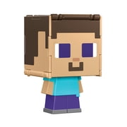 Minecraft Flippin’ Figs Figures Collection, 2-in-1 Fidget Play, 3.75-in Scale & Pixelated Design, Steve + Steve in Iron Armor