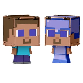 Minecraft Flippin Figs Figures Collection, 2-in-1 Fidget Play, 3.75-inch Scale (Characters May Vary)