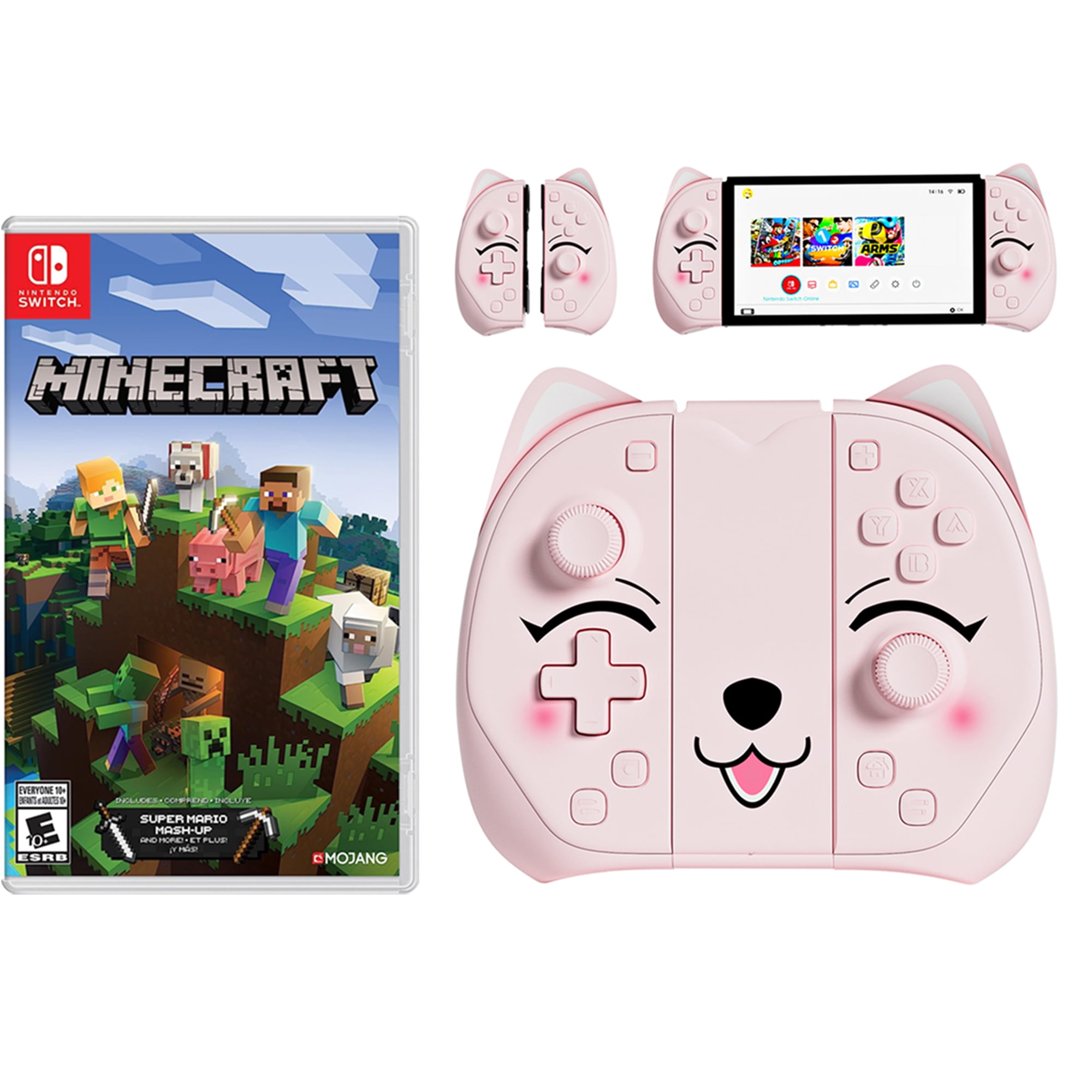 Minecraft Game Disc and Upgraded Wireless Switch Pro Controller for Nintendo Switch/OLED/Lite Orange, with Headphones Jack, Programmable, Turbo, Wakeup - Walmart.com Minecraft Game Disc and Upgraded Wireless Switch Pro Controller for Nintendo Switch/OLED/Lite Orange, with Headphones Jack, Programmable, Turbo, Wakeup - Walmart.com