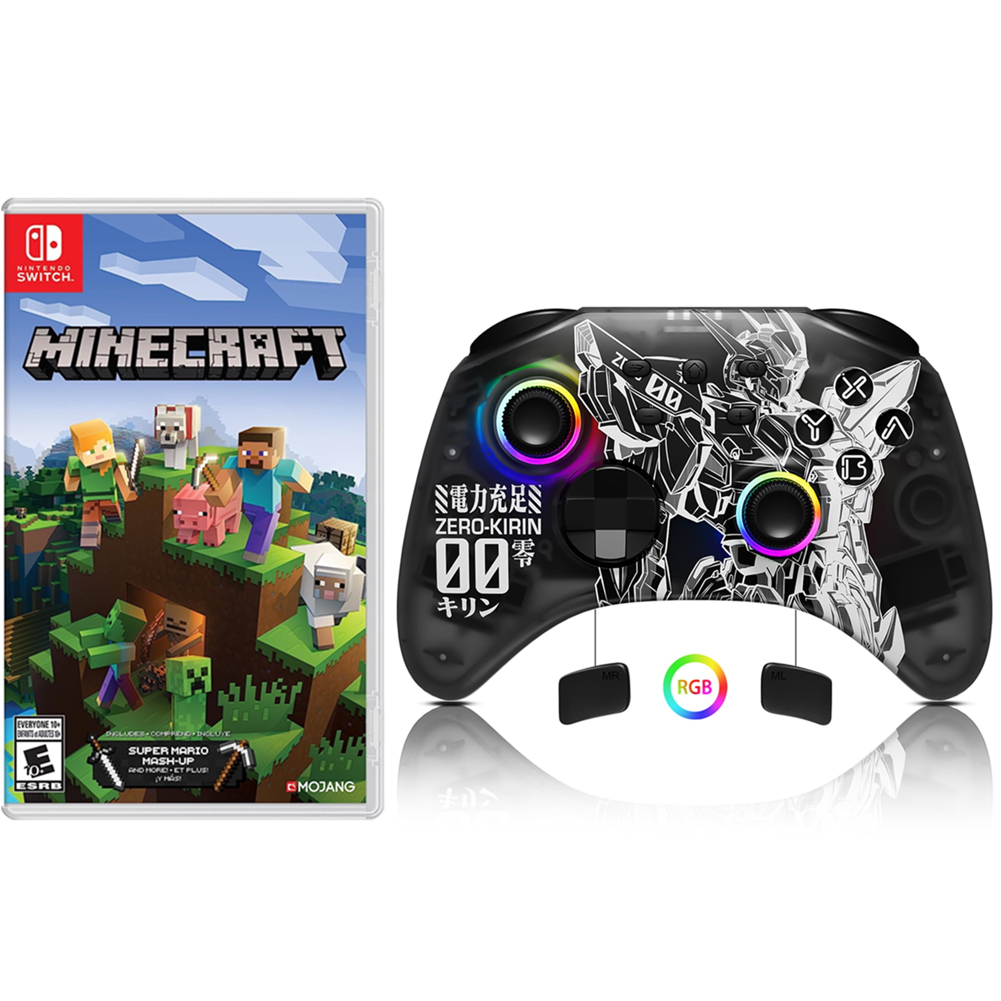 Minecraft Game Disc and Upgraded Wireless Switch Pro