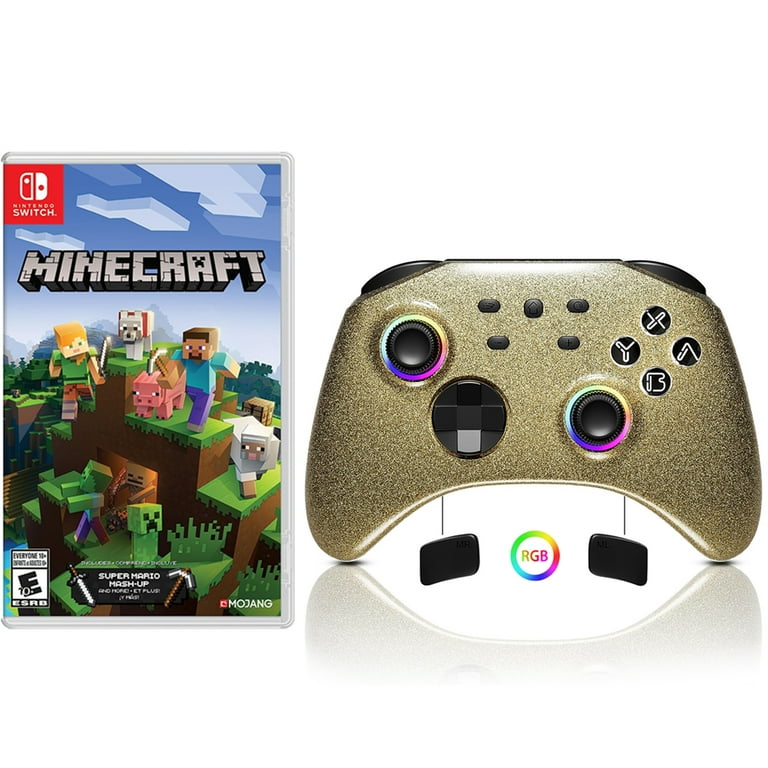 Minecraft Game Disc and Upgraded Switch Pro Controller for Nintendo Switch/OLED/Lite, Wireless Switch Remote for PC/IOS/Android/Steam Pink Minecraft Game Disc and Upgraded Switch Pro Controller for Nintendo Switch/OLED/Lite, Wireless Switch Remote for PC/IOS/Android/Steam Pink