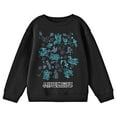 thumbnail image 1 of Minecraft Game Doodles Youth Black Crew Neck Sweatshirt-XS, 1 of 5