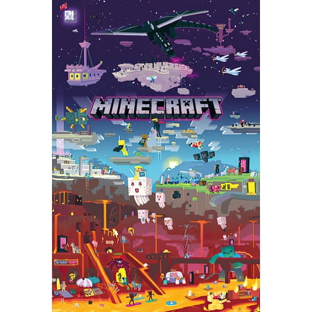 Minecraft - Gaming Poster / Print (Pictograph - Pictos & Sounds) (24" X 36")