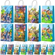 Cube Gift Bags,16 Pcs Cube Party Bags Set - Cube Party Bags, Cube Gift Bags, Cube Candy Bags for Boys/Girls Kids for Cube Theme Birthday Party Decorations Suppilies