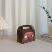 Minecraft Gift box pixel game party candy gift portable paper box ox horn paper box