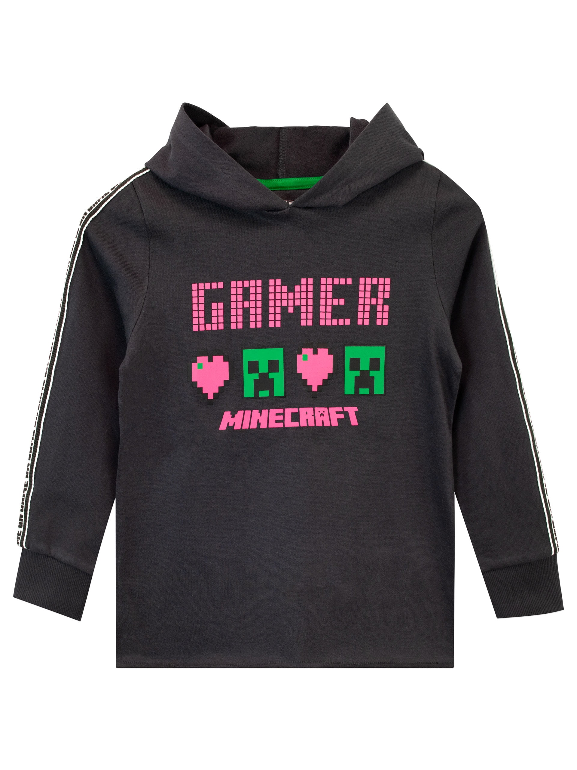 Minecraft Girls Long Sleeve Gaming Creeper Hoodie Sizes 6-14 - Walmart.com