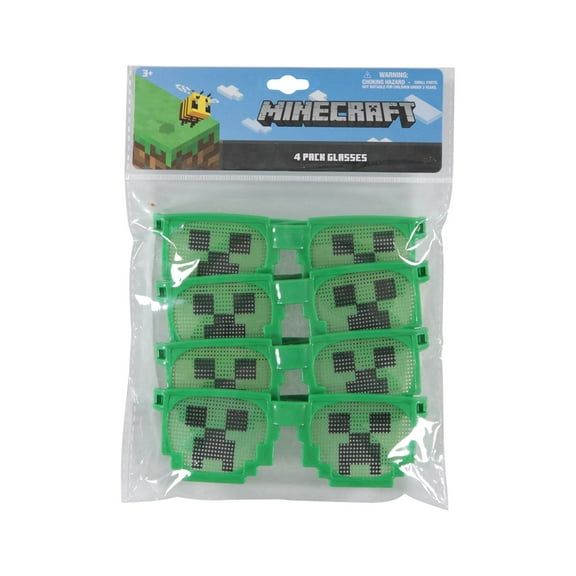 Minecraft Glasses Set, Party Favor 4 Pack