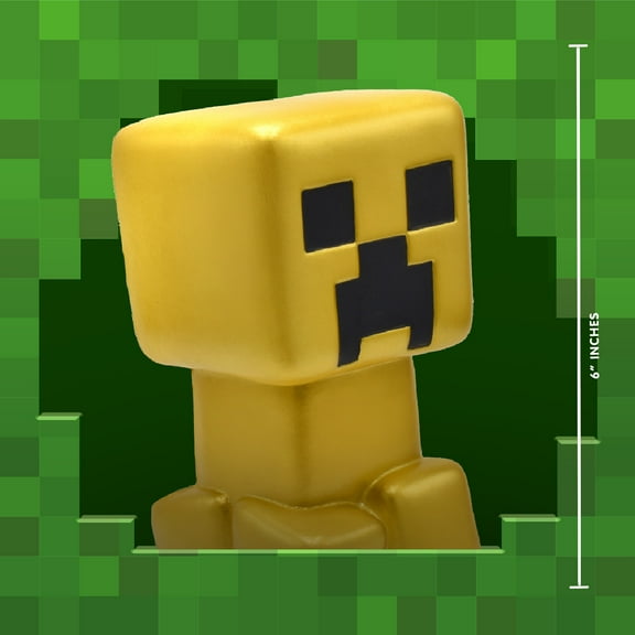 Minecraft Gold Creeper Mega SquishMe, Novelty & Gag Toys for Children Ages 3