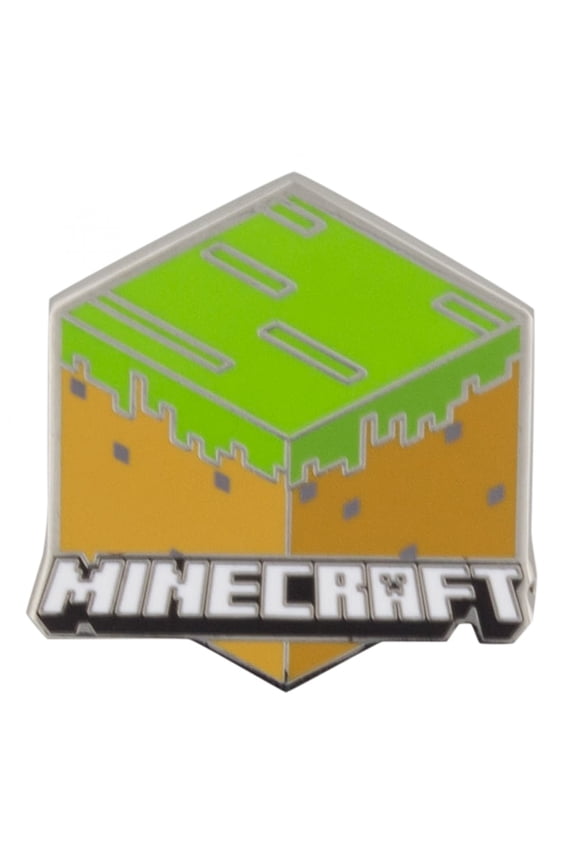 Grass Block Logo Enamel Pin