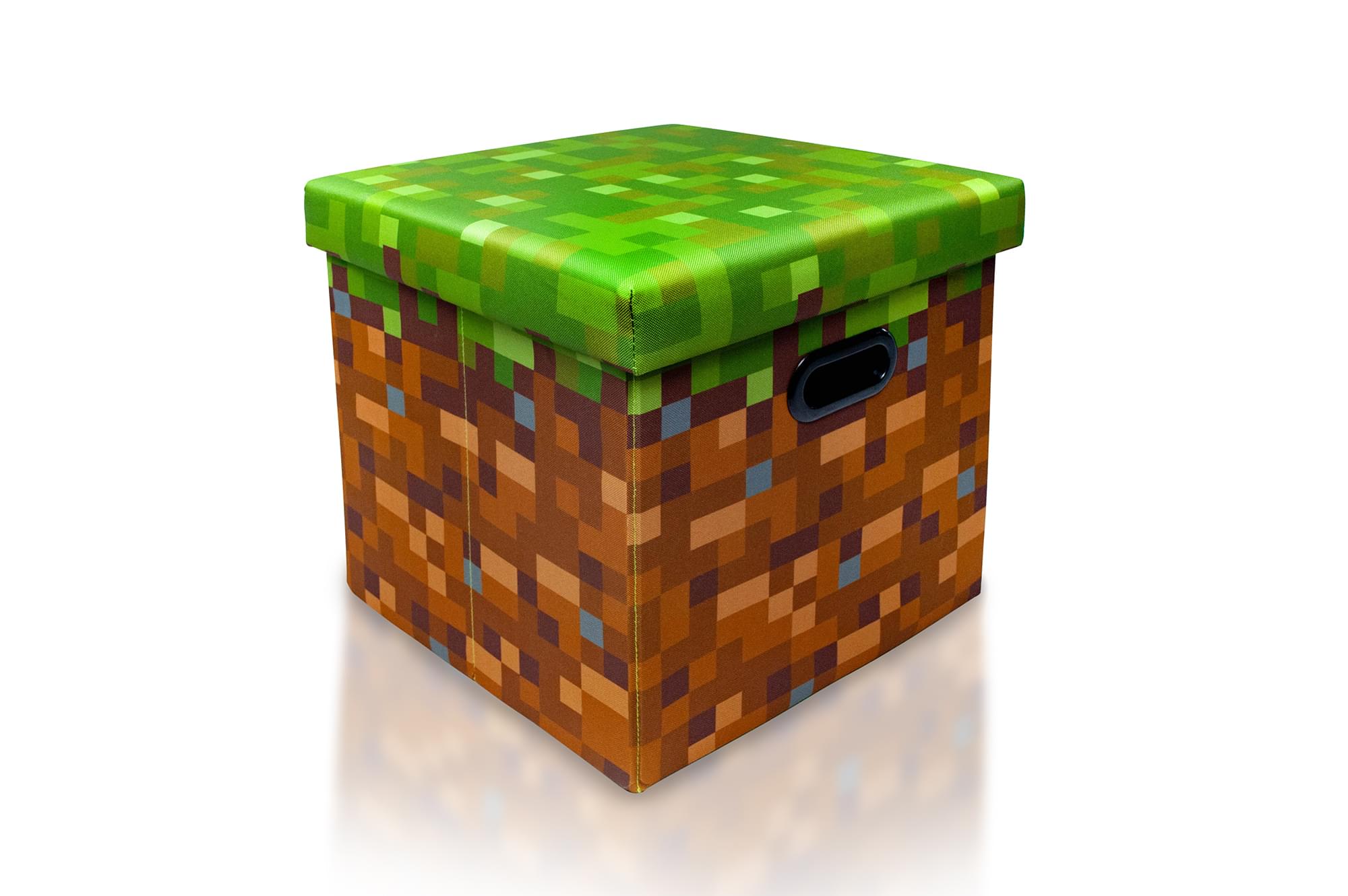 Minecraft Grass Block Storage Tote | Minecraft Storage Cube | 15-Inch Box & Lid - image 1 of 7