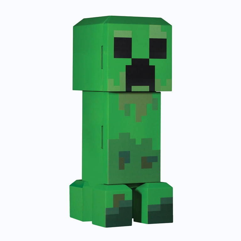 Minecraft Green Creeper Body 12 Can Mini Fridge 8L 2 Door Ambient Lighting  25.2 H 9.5 W 9.1 D