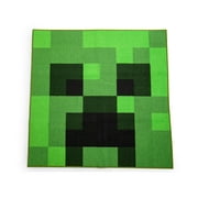 Minecraft Green Creeper Square Area Rug | 52 Inches