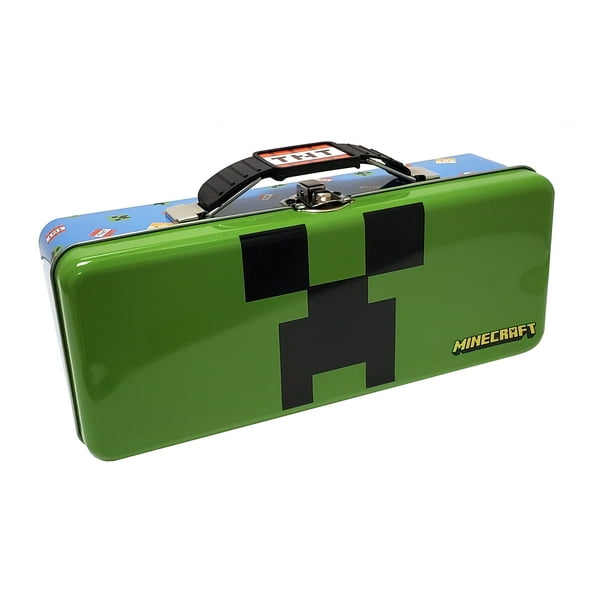 Minecraft Green Storage Tool Box with Handle, Clasp and Lid, 1 Ct 
