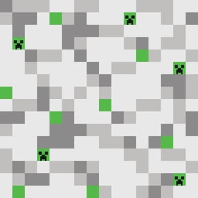 Minecraft Grey Pixel Creeper Peel & Stick Wallpaper, 1 roll