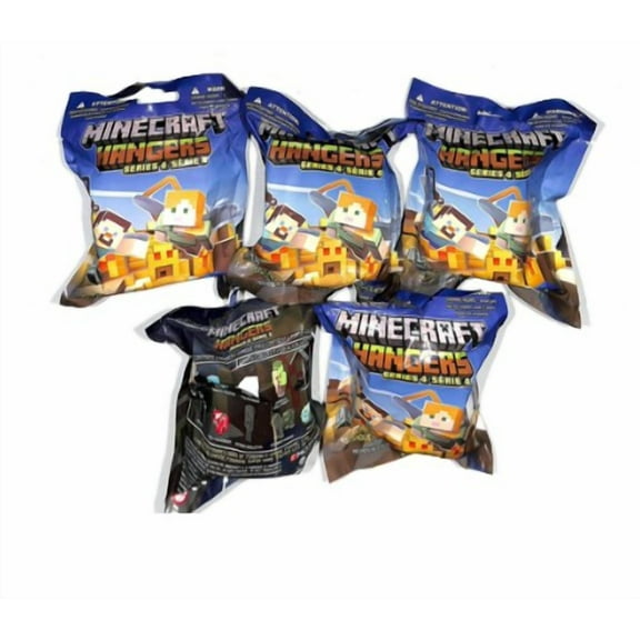 Minecraft Hangers Series 4 Lot Of (5) Packs Sealed