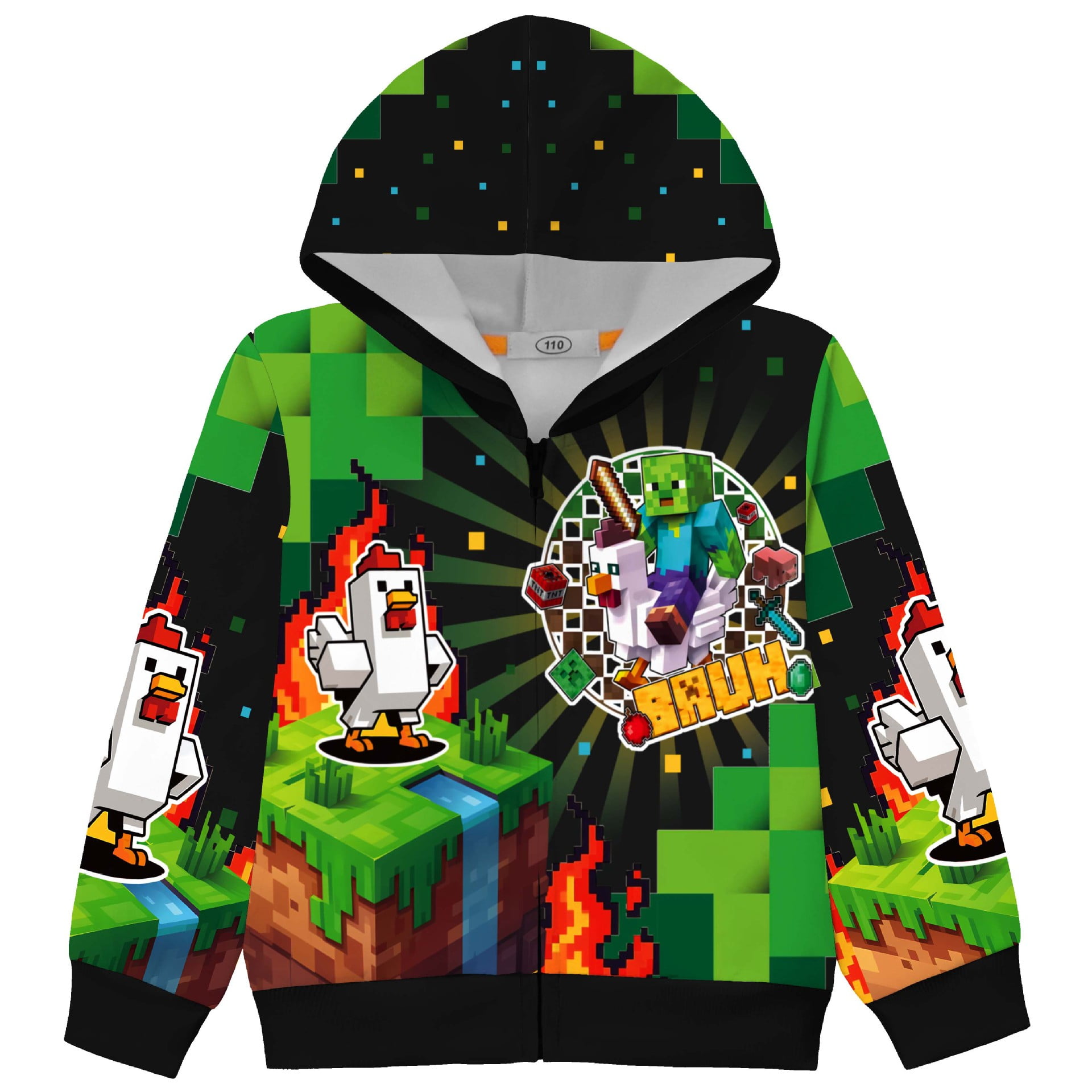 Minecraft Hoodie Fleece Pullover Hoodie Little Kid to Big Kid - Walmart.com