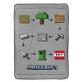 thumbnail image 1 of Minecraft Icon Adventure Blanket, Gaming Bedding, 1 of 2