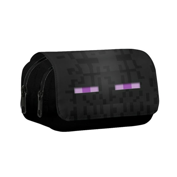 Minecraft Inspired Storage Case  Double Zipper Pen and Tool Bag