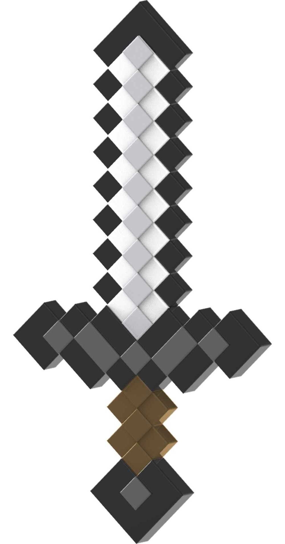 Minecraft Iron Sword, Life-Size Role-Play Toy & Costume Accessory Inspired  by the Video Game 