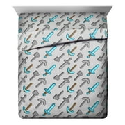 Minecraft Isometric Characters 4 Piece Full Size Bed Sheets Set - Gamer Bedding