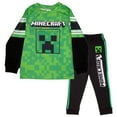 thumbnail image 1 of Minecraft Jolly Mobs SSS Creepeer Boys Athletic Long Sleeve and Sweatpants 2-Piece Set for Kids (Size 4-16), 1 of 8