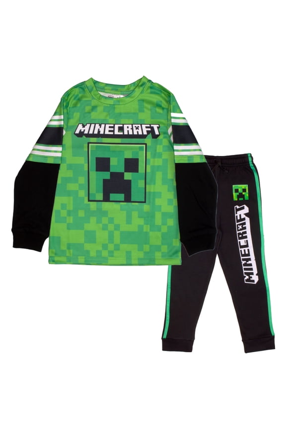 Jolly Mobs SSS Creepeer Boys Athletic Long Sleeve and Sweatpants 2-Piece Set for Kids (Size 4-16)