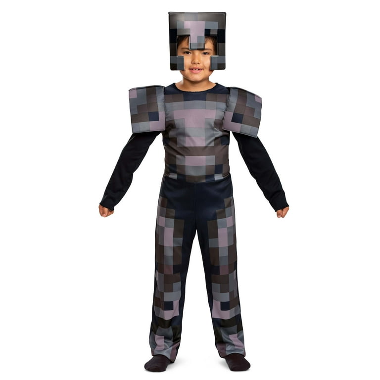 Minecraft Kid's Netherite Armor Jumpsuit Classic Costume 