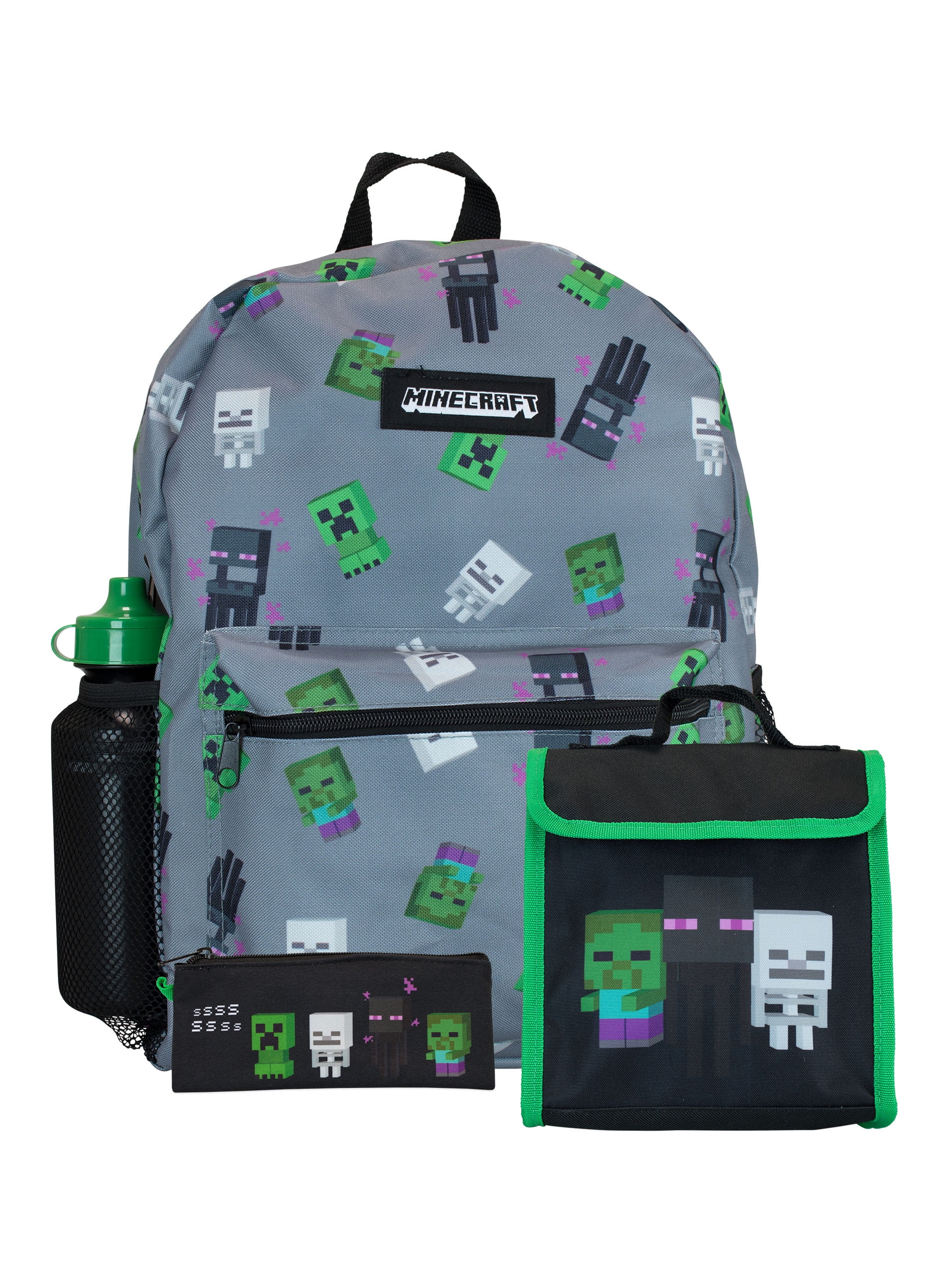Minecraft Kids 4 Piece Backpack Set Walmart