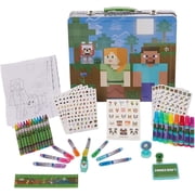 Minecraft Kids Art Kit with Carrying Tin Gel Pens Markers Stickers 500 pc