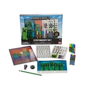 Minecraft Kids Coloring Art Set with Pencil Case Markers Crayons and Stickers 30 Piece Set