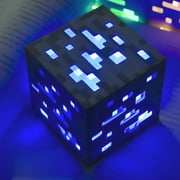 Minecraft, LED Night Light, Glowing Diamond Ore & Color-Changing Potion Bottle with Torch Replica, Gaming Room Decor, Officially Licensed Gift for Fans