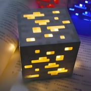 Minecraft, LED Night Light, Glowing Diamond Ore & Color-Changing Potion Bottle with Torch Replica, Gaming Room Decor, Officially Licensed Gift for Fans