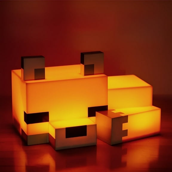 D.FAMILY Cute Fox Night Light, Soft Orange Glow, Desk Lamp for Gaming Room or Kids and Tween Bedroom