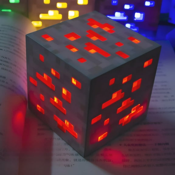 LED Night Light, Glowing Diamond Ore & Color-Changing Potion Bottle with Torch Replica, Gaming Room Decor, Officially Licensed Gift for Fans