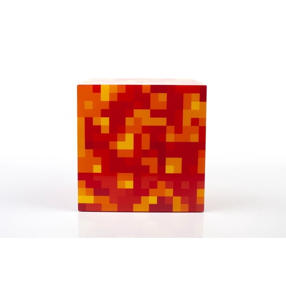 Minecraft Lava Block LED Mood Light Lamp Mood Lighting USB Or Battery Powered | Collectible Mood Lamp | White Mood Light LED Lava Block | 6 Inches Tall