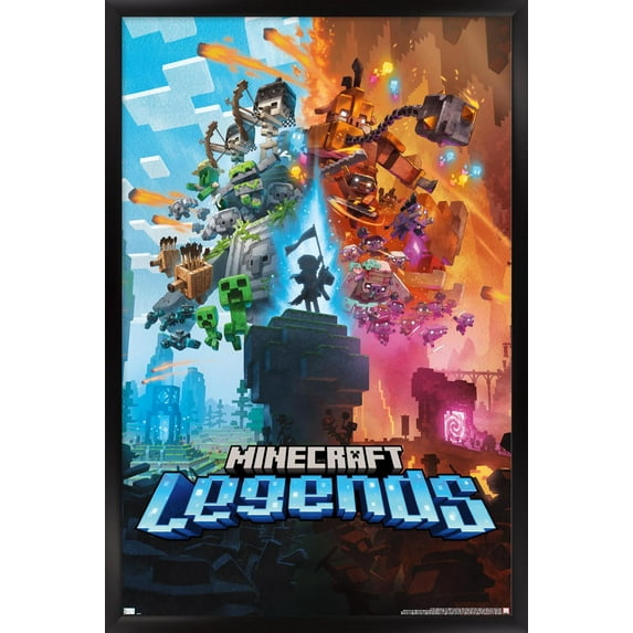 Minecraft: Legends - Key Art Wall Poster, 22.375" x 34" Framed