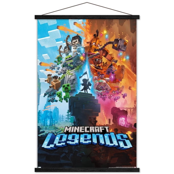 Minecraft: Legends - Key Art Wall Poster with Magnetic Frame, 22.375" x 34"