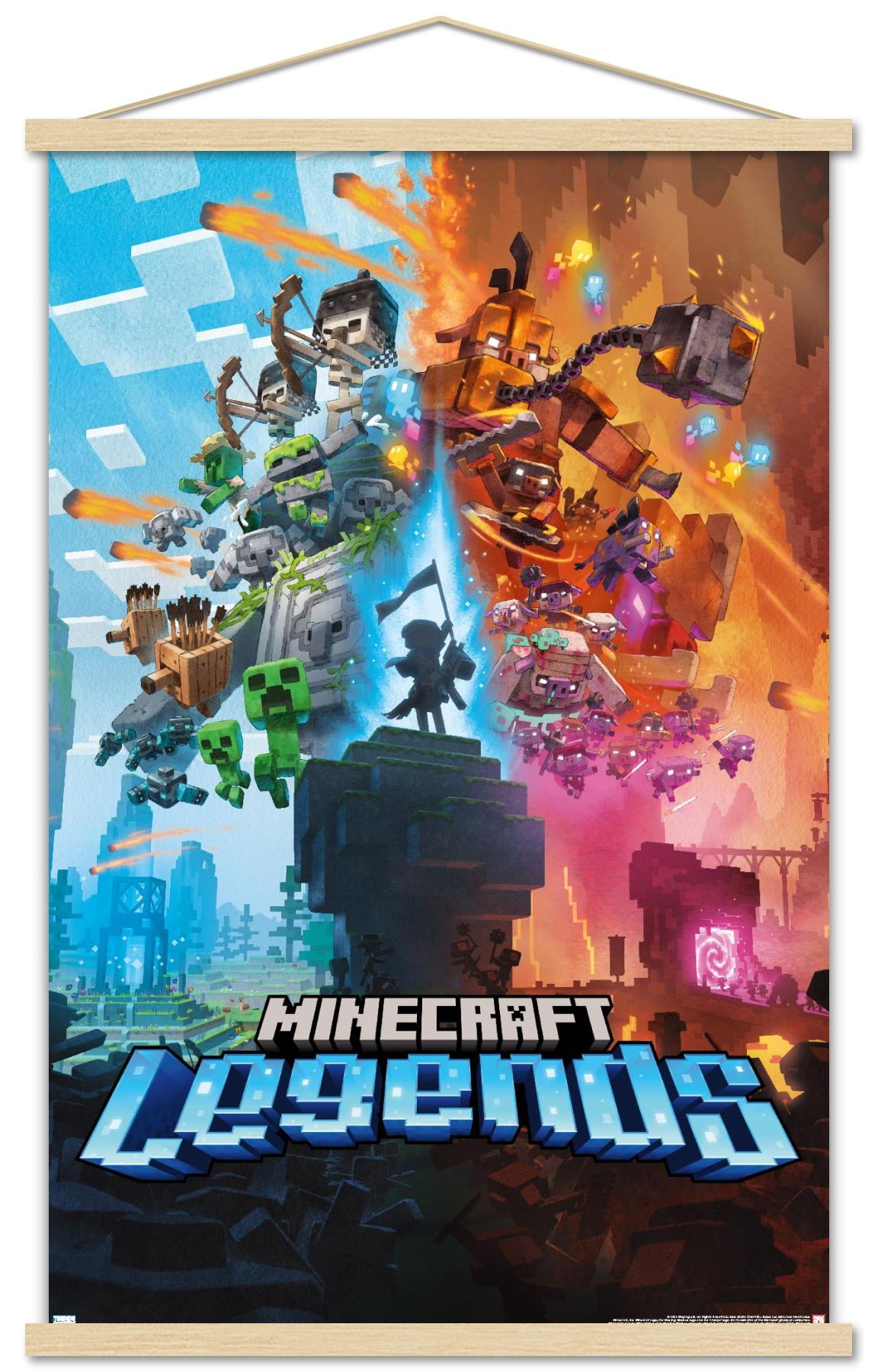 Minecraft: Legends - Key Art Wall Poster with Magnetic Frame