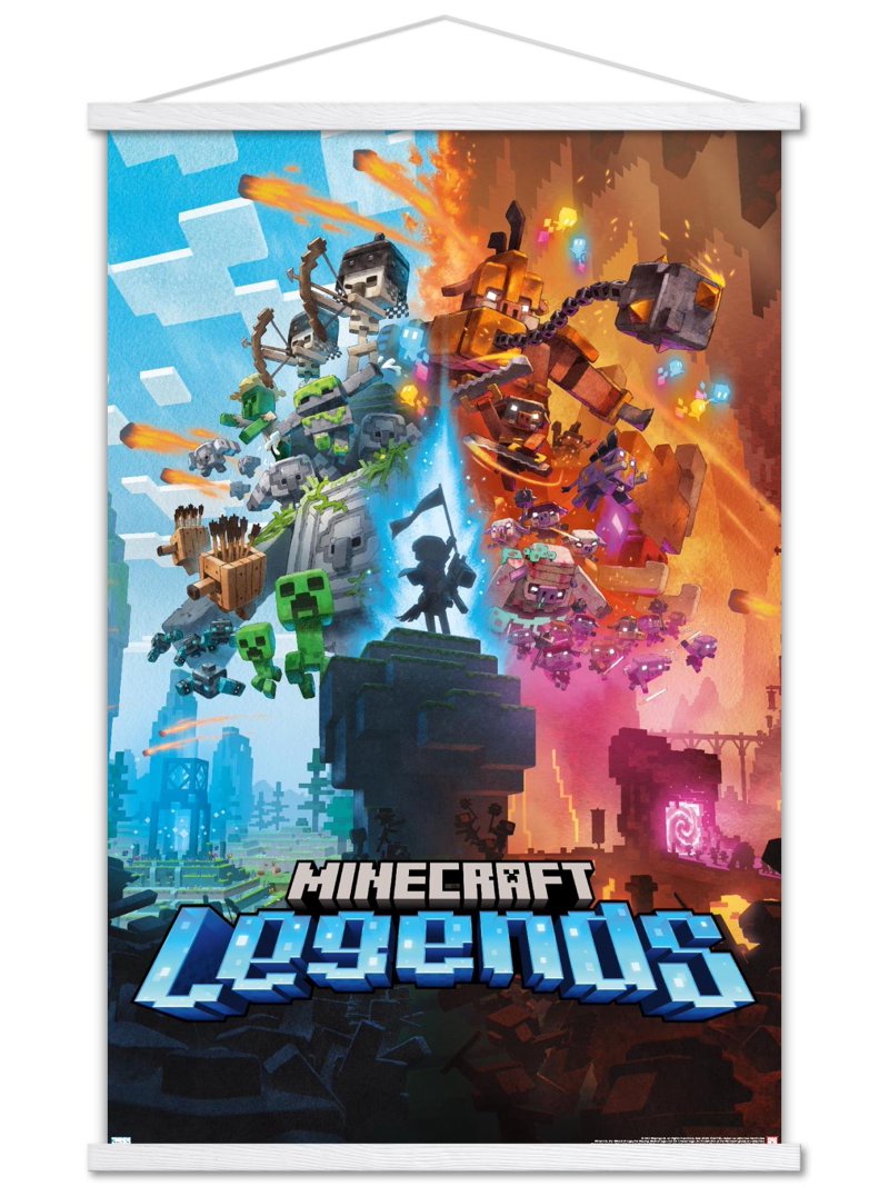 Minecraft: Legends - Key Art Wall Poster with Magnetic Frame