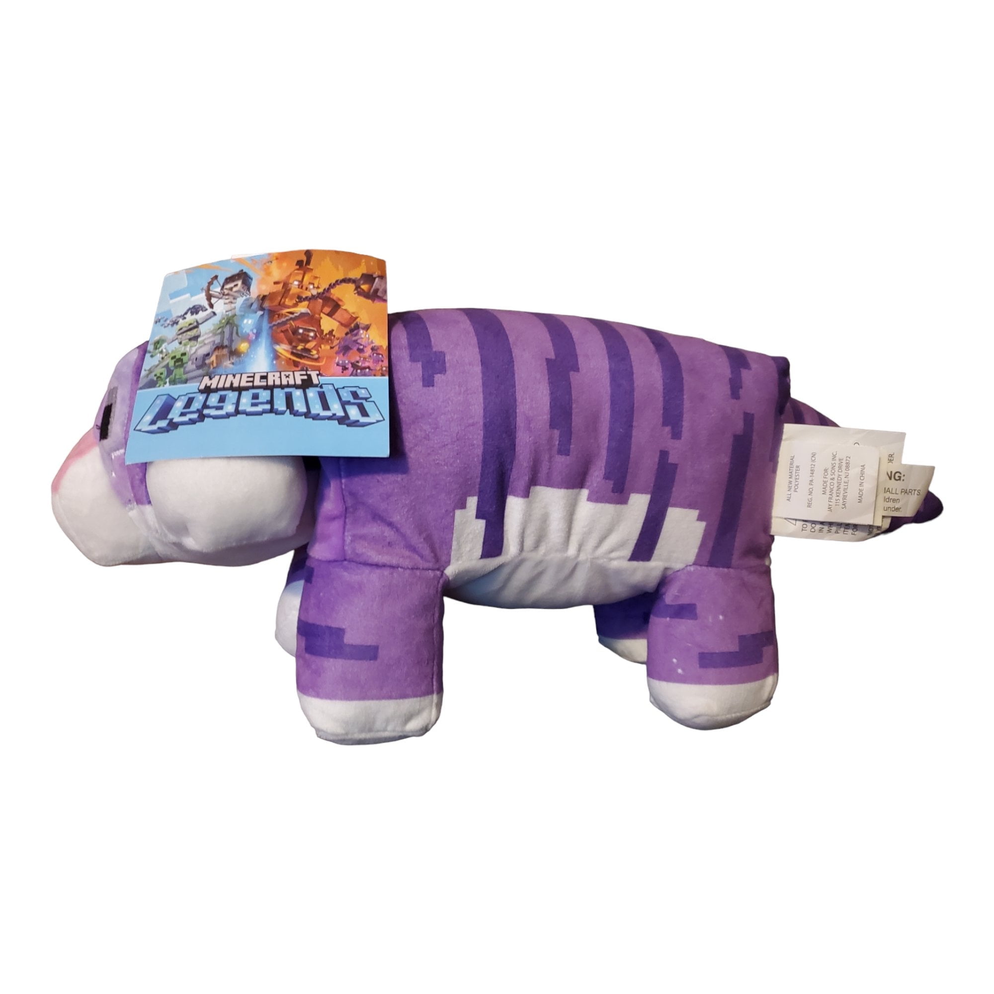 Minecraft Legends Tiger Pillow Buddy, Purple Tiger, 22